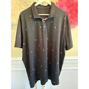 NIKE DRI-FIT PLAYER BLACK/GRAY GOLF POLO SIZE XXL